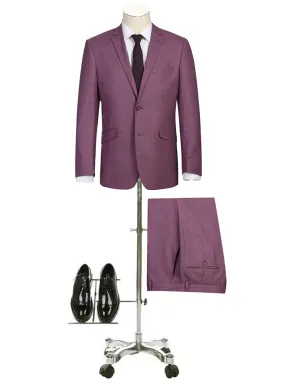 Renoir Lavender men's 2 piece slim fit suit single breasted notch lapel