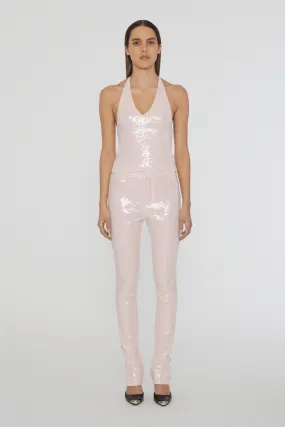 Sequin Boot Cut Pants Orchid Pink