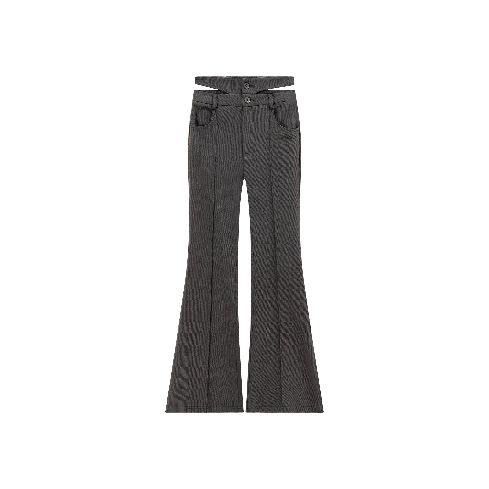 Slit Semi Bootcut Pants