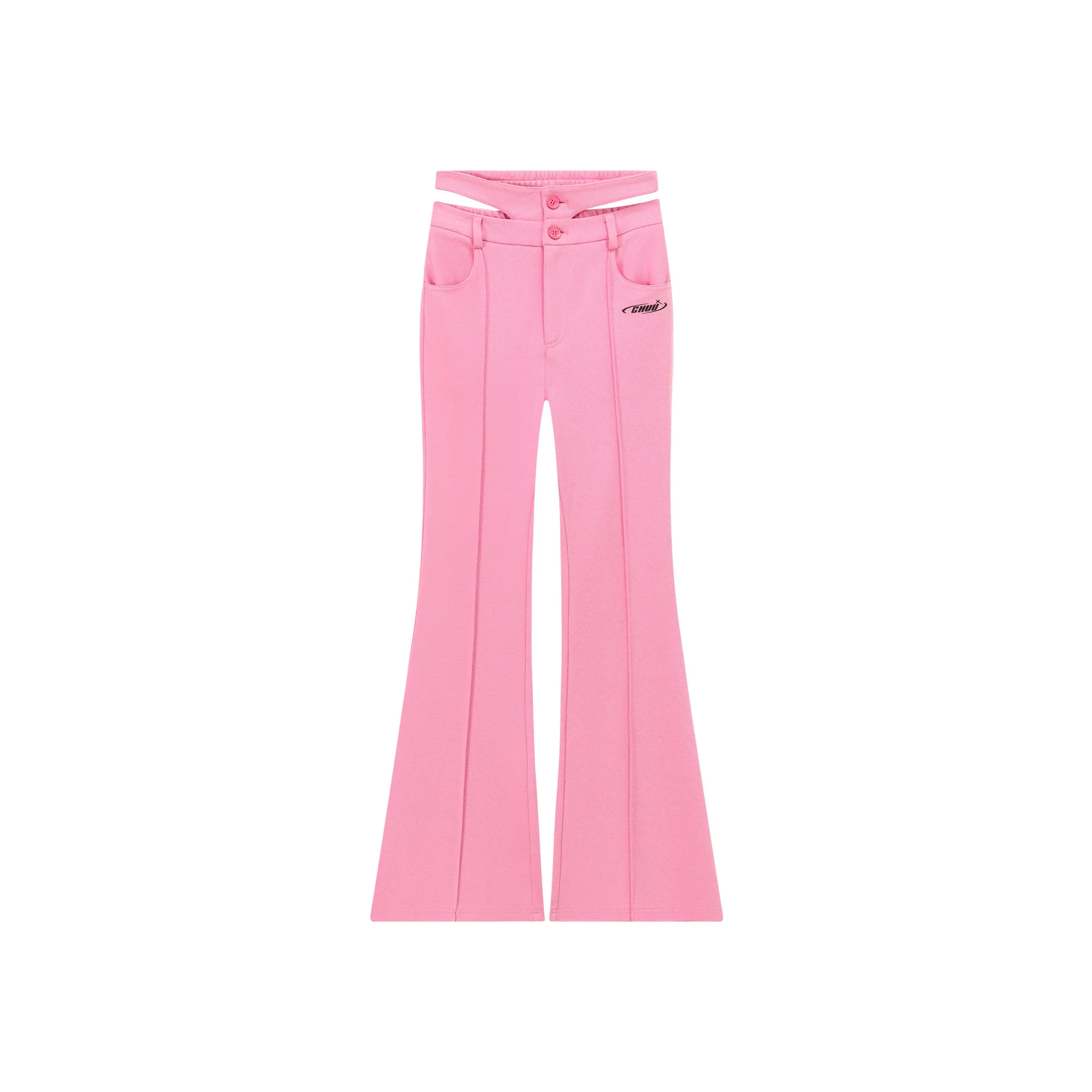 Slit Semi Bootcut Pants