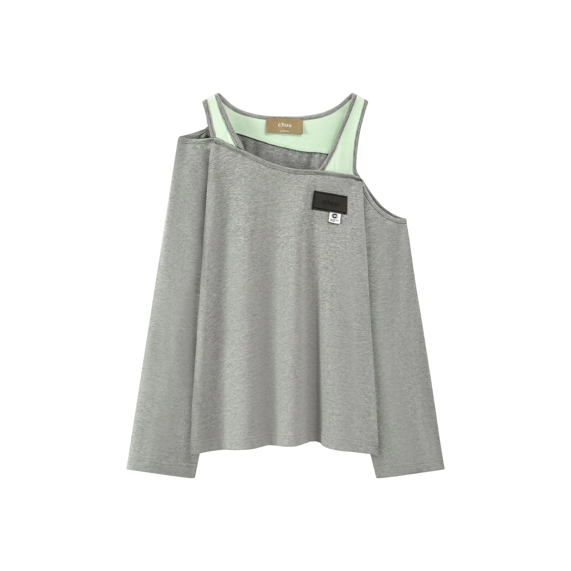 Unbalanced Off Shoulder Long Sleeve T-shirt