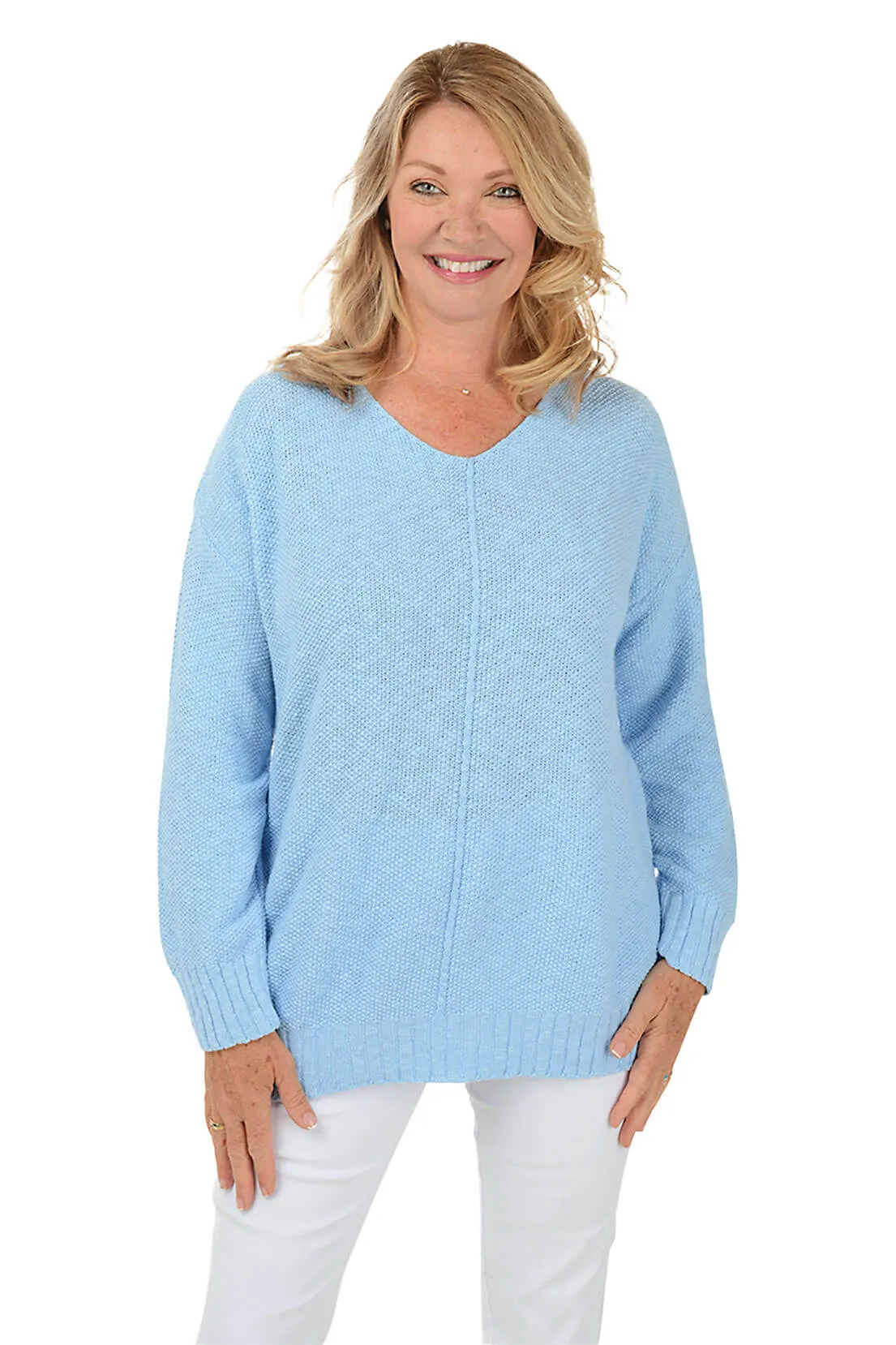 V-Neck Tunic Sweater