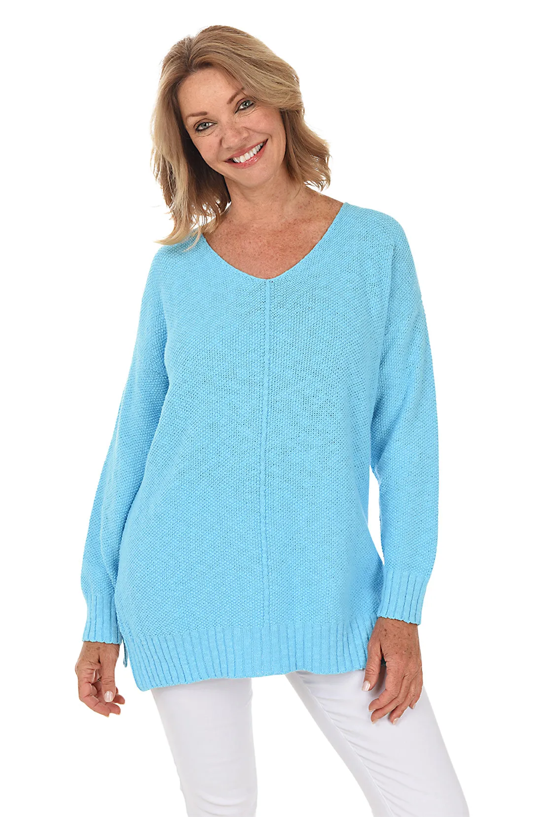 V-Neck Tunic Sweater