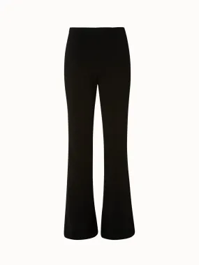 Wool Double-Face Boot Cut Pants