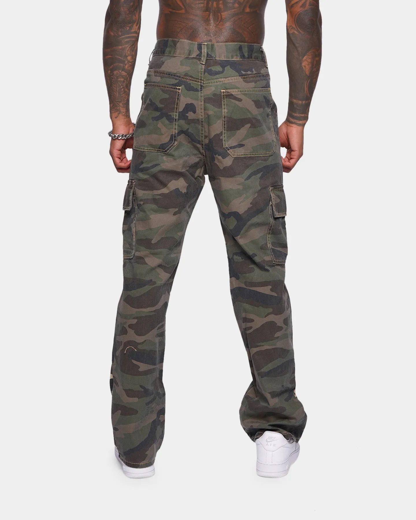 XXIII Albus Flared Camo Cargo Pants Camo